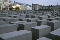 Stele at the Holocaust Memorial created by architect Peter Eisenman in 2005.World War IIremembrance abstract monument sculpture Deutschland European History Western Europe