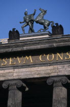 Sculpture on roof of the Altes Museum.sculpture Deutschland European Western Europe