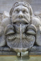 Detail of the Fountain of Piazza Della Rotonda by Giacomo Della Porta in 1575European Italia Italian Roma Southern Europe Gray History