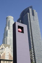 Sculpture & skyscrapers  Pershing Square  DowntownDowntown American Destination Destinations North America Northern United States of America LA The Golden State