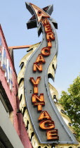 American Vintage shop sign  Melrose AvenueHollywood Destination Destinations North America Northern Store United States of America LA Signs Display Posted Signage The Golden State