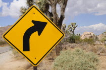 Road sign  Joshua Tree National ParkJTPS American Destination Destinations North America Northern United States of America Signs Display Posted Signage The Golden State