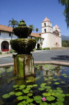 Water fountain & Mission Santa BarbaraAmerican Destination Destinations North America Northern United States of America Religion Religious The Golden State