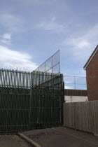 West  Falls Road  Peace Line barrier between the Catholic Lower Falls and Protestant Shankill areasPoliticsSocial IssuesArchitectureUrbanDefenceProtectionSegragationConflictDivisionBarricade...