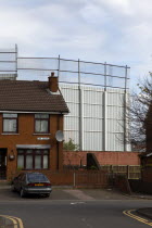 West  Falls Road  Peace Line barrier between the Catholic Lower Falls and Protestant Shankill areas.PoliticsSocial IssuesArchitectureUrbanDefenceProtectionSegragationConflictDivisionBarricad...