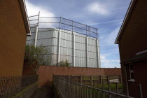 West  Falls Road  Peace Line barrier between the Catholic Lower Falls and Protestant Shankill areas.PoliticsSocial IssuesArchitectureUrbanDefenceProtectionSegragationConflictDivisionBarricad...