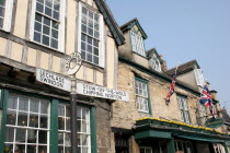 An old sign with directions in Oxfordshire.Burford  Oxfordshire  Cotswolds  Cotswold  England  English  Britain  British  heritage  old  United Kingdom  shops  shopping  directions  UK  sign British...