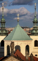 Spires of the Clementium  National Library  St Clement  Klementium.EuropeanEuropeCzechRepublicPraguePrahaReligionRekigousChristianChristianityArchitectureSkylineCityscap Blue Ceska Citisc...