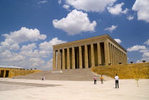 Turkey, Cappadocia, Ankara, Anitkabir Mausoleum of Kemal Ataturk founder and first president of modern day Turkey in 1923.