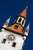 Germany, Bavaria, Munich, Marienplatz, Altes Rathaus, Old Town Hall.