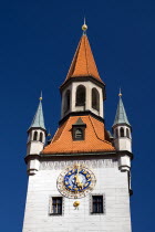 Germany, Bavaria, Munich, Marienplatz, Altes Rathaus, Old Town Hall.