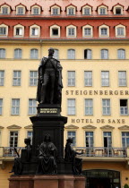 Nuemarkt  Statue of King Friedrich August II by Ernst Julius Handel 1867. Situated in front of the Steinberger Hotel de Saxe.Destination Destinations Deutschland European History Holidaymakers Sachse...