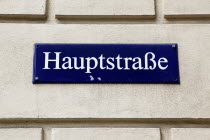 Neustadt  Hauptstrasse  Sign  Main Street.Destination Destinations Deutschland European History Holidaymakers Sachsen Tourism Tourist Western Europe Saxony Sightseeing Tourists History Historic Signs...