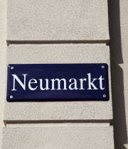 Neumarkt sign.Destination Destinations Deutschland European History Holidaymakers Sachsen Tourism Tourist Western Europe Saxony Sightseeing Tourists History Historic Signs Display Posted Signage Des...