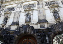 Nuemarkt  View of the Academy of Art from Georg-Treu Platz.Destination Destinations Deutschland European History Holidaymakers Sachsen Tourism Tourist Western Europe Saxony Sightseeing Tourists Gray...