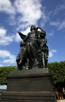 Nuemarkt  Statue at the top of the steps from Munzgasse to Bruhlsche Terrasse.Destination Destinations Deutschland European History Holidaymakers Sachsen Tourism Tourist Western Europe Saxony Sightse...