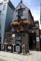 England, East Sussex, Brighton, Black Lion Street, Exterior of the Black Lion Pub.