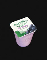 Food, Organic, Yogurt, Yeo Valley organic probiotic blueberry yogurt.