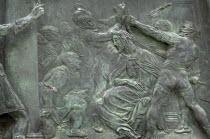 Detail Of Bronze Doorway, The Duomo Campo Dei Miracoli, Pisa, Tuscany, Italy.