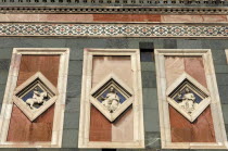 Marble Panels, Santa Maria Del Fiore Cathedral, Florence, Tuscany, Italy.