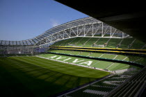 Ireland, County Dublin, Dublin City, Ballsbridge, Lansdowne Road, Aviva 50000 capacity all seater Football Stadium designed by Populus and Scott Tallon Walker. A concrete and steel structure with poly...