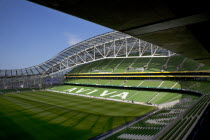 Ireland, County Dublin, Dublin City, Ballsbridge, Lansdowne Road, Aviva 50000 capacity all seater Football Stadium designed by Populus and Scott Tallon Walker. A concrete and steel structure with poly...