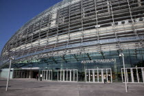 Ireland, County Dublin, Dublin City, Ballsbridge, Lansdowne Road, Aviva 50000 capacity all seater Football Stadium designed by Populus and Scott Tallon Walker. A concrete and steel structure with poly...