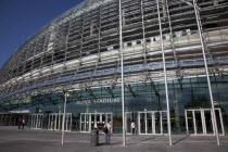 Ireland, County Dublin, Dublin City, Ballsbridge, Lansdowne Road, Aviva 50000 capacity all seater Football Stadium designed by Populus and Scott Tallon Walker. A concrete and steel structure with poly...