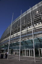 Ireland, County Dublin, Dublin City, Ballsbridge, Lansdowne Road, Aviva 50000 capacity all seater Football Stadium designed by Populus and Scott Tallon Walker. A concrete and steel structure with poly...