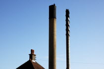 England, West Sussex, Shoreham-by-Sea, Chimneys on hospital buildings.