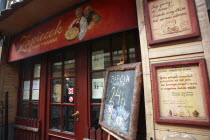 Poland, Krakow, Zapiecek restaurant in the old town, serving traditional polish dish of pierogi.