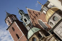 Poland, Krakow, Wawel Cathedral exterior, Wawel Hill National Sanctuary.