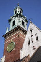 Poland, Krakow, Wawel Cathedral exterior.