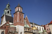 Poland, Krakow, Wawel Cathedral exterior.