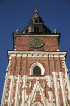 Poland, Krakow, Old Town Hall in the Rynek Glowny market square.