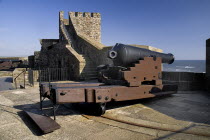 Ireland, County Antrim, Carrickfergus, Castle, A cannon on the castle ramparts.