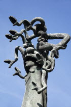 Poland, Wroclaw, sculpture entitled Alegora Rybotowstwa by the german sculptor Christian Behrens outside the National Museum.