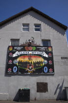 Ireland, North, Belfast, Donegall Pass, Loyalist poltical mural in Apsley street.