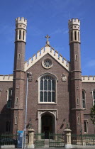 Ireland, North, Belfast, Markets Area, St Malachy's Catholic Church exterior, restored in 2010.