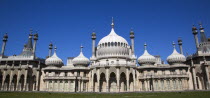 England, East Sussex, Brighton, The Royal Pavilion, 19th century retreat for the then Prince Regent, Designed by John Nash in a Indo Sarascenic style.