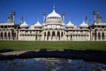 England, East Sussex, Brighton, The Royal Pavilion, 19th century retreat for the then Prince Regent, Designed by John Nash in a Indo Sarascenic style.