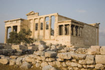 Greece, Attica, Athens, Acropolis, Erechtheion ruins.