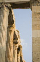 Greece, Athens, Acropolis and Parthenon, part view.