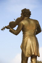 Austria, Vienna, Johann Strauss statue in the Stadtpark.