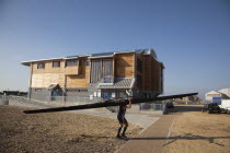 England, West, Sussex, Shoreham-by-Sea, Kingston Beach, Newly constructed  lifeboat house opposite the harbour entrance.