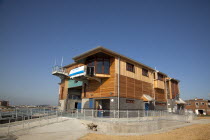 England, West, Sussex, Shoreham-by-Sea, Kingston Beach, Newly constructed  lifeboat house opposite the harbour entrance.