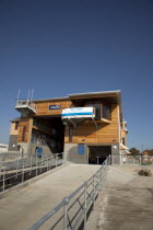 England, West, Sussex, Shoreham-by-Sea, Kingston Beach, Newly constructed  lifeboat house opposite the harbour entrance.