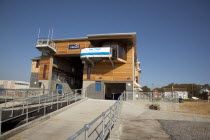 England, West, Sussex, Shoreham-by-Sea, Kingston Beach, Newly constructed  lifeboat house opposite the harbour entrance.