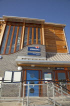 England, West, Sussex, Shoreham-by-Sea, Kingston Beach, Newly constructed  lifeboat house opposite the harbour entrance.