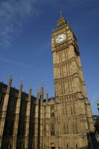 England, London, Westminster, Exterior of Big Ben.